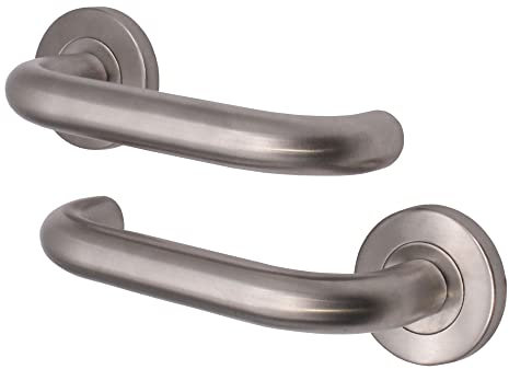 EAI Return to Door Lever on Rose - 19 x 52mm - Satin Stainless Steel