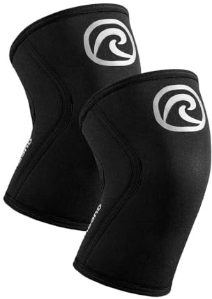 Rådjurband knäbandage styrketräning, knästöd för crossfit och tung träning, knäärm av 5 mm neopren, i många färger och storlekar, unisex, färg: silver/svart – 1 par, storlek: XL