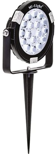 Pincho de Exterior Mi-Light RGB IP65 1x9W LED 700lm 15°An.9Al.13xD.11,5cm Aluminio Negro
