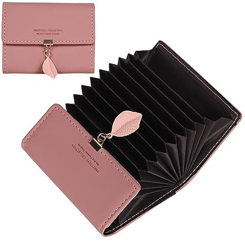 Geldbeutel Damen klein im Kurzformat, Geldbörse mit Blumen und Blüten Muster im Mandala und Ethno Stil, Portemonnaie mit Reißverschluss und Druckknopf und vielen Fächern