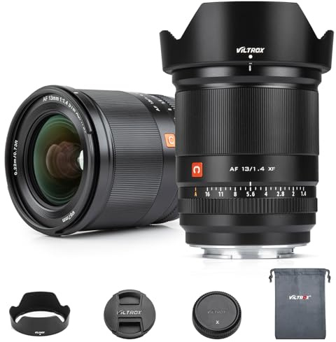 VILTROX 13mm F1.4 Wide Angle APS-C Autofocus Lenses for Fuji X Mount Camera Lenses Camera Lenses Compatible with Fujifilm X-T5 X-H2S X-S10 X-T30II X-T20 X-T10 X-T4/-T3/-T2/-PRO3/-M1/-H1/-E4
