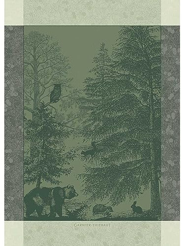 Garnier Thiebaut 46337 Geschirrtuch Animaux De La Foret Sapin 56x77 cm Baumwolle