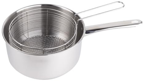 Set 2pcs freidora (cazo Ø22cm + cesta 19x16x35cm) acero inoxidable San Ignacio