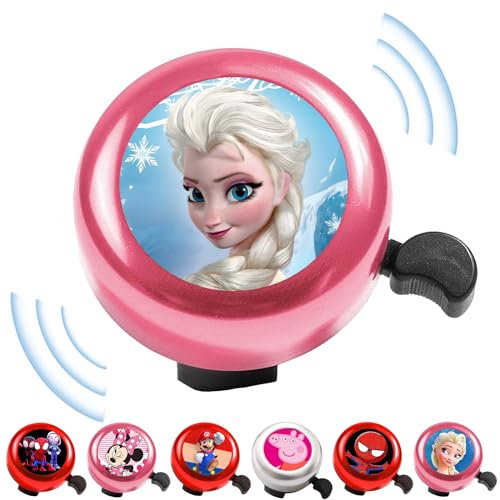 Timbre Bicicletas Infantil, Accesorios Bicicleta Dibujos Animados Bocina Bicicleta, Snow Campana de Bicicleta con Sonido Fuerte para Bocina Bicicleta Infantil, Bicicletas Sin Pedales, VTT
