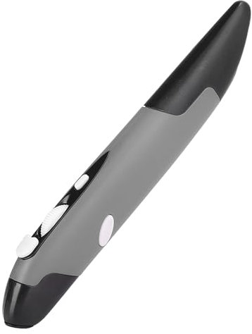 Gsycle Wireless Optical Pocket Pen Mouse,USB Wireless Optical Pen Mouse USB Computer Stylus Pc Parts Wireless 2.4g Mouse Pen(Grey)