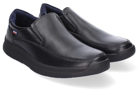 shoes&blues.es 86897 Zapato Casual de Hombre con Plantilla Acolchada, Diseno Elegante, Suela Antideslizante y Elasticos Laterales para Mayor Comodidad. Negro Talla 42