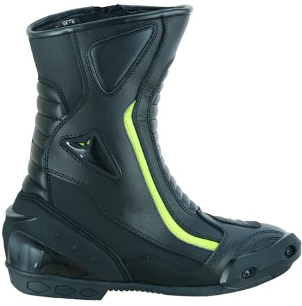 BOSmoto Motorradstiefel,Motorrad Wasserdicht Stiefel Tourenstiefel Schuhe Männer LederSchwarz,Motorradschuhe Stiefel Wasserdicht Touring (BLACK, EU Schuhgrößensystem, Erwachsene, Numerisch, M, 42)
