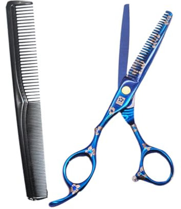 NOLITOY 1pezzi Forbici Per Parrucchieri Colorate Con Pettine Forbici Da Taglio Inossidabile Per Uso Professionale e Domestico Per Famiglie e Animali Domestici