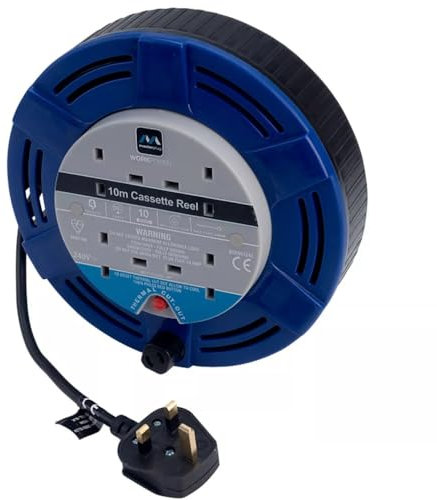 10M 4 Way Socket Cable Reel Extension Lead With Safety Thermal Cut Out