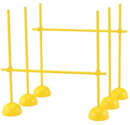 CANNON Set Vallas Ajustables para Entrenamientos de Agilidad, Fútbol, Oposiciones de Policía | Incluye Picas y Bases rellenables | Obstáculos Ajustables para Juego de Pies, Coordinación y Resistencia