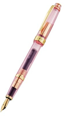 Cross Bailey Light Translucent Fountain Pen (XF Stainless Steel Nib + Black Ink Cartridge 8921, Premium Gift Packaging) Translucent Pink Sapphire/Gold