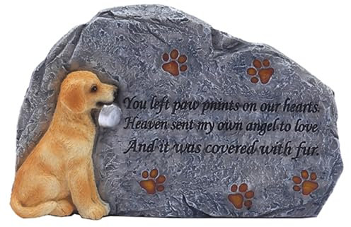 LLHCF Placa conmemorativa de resina personalizada para mascotas, para patio, piedra conmemorativa para tumbas