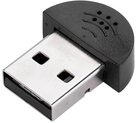 ZenithAur Mini USB-mikrofon för bärbar dator och stationär dator, en kompakt ljudinspelningsadapter med rundstrålande pickup för tydlig onlinechatt och möten (Svart)