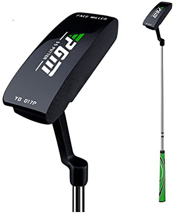 Bâton de putter de golf pour homme gaucher ou droitier en acier inoxydable pour débutants, clubs de golf (droit, noir)
