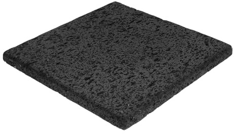 ROMISBABA Piedra Volcánica para Asar 20x20x1,5 Cm, Bandeja Natural para Barbacoa Coreana, Placa Calefactora Antiadherente para Cocinar Carne y Vegetales, Piedra para Hornillo de Gas,