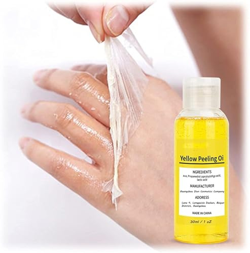 Super Strength Yellow Peeling Oil Lightening Exfoliating Dark Skin for body, Yellow Peeling Oil for Dark Skin, Strong Peeling Oil, for Body, Face, Dark Spots, Brightening and Moisturizing (30ml)