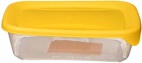 Curver Fresh & Go Rechteck 0.5 L, Kunstharz, Transparent und Orange, 12 x 16 x 4 cm