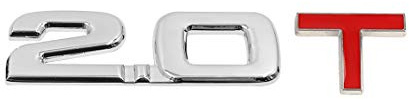 X AUTOHAUX Adhesivo De Emblema Distintivo Decorativo De Coche Universal 3D De Metal En Forma De 2.0T