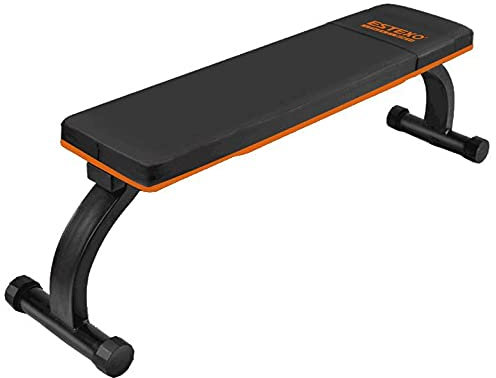 ESTEXO Hantelbank Flachbank Fitnessbank Trainingsbank Fitnessstation Kraftstation Bank