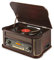 Fenton Memphis, Kompaktanlage mit Plattenspieler Retro, Bluetooth, CD, MP3, DAB+ Radio, Kassettenpieler, Retro Schallplattenspieler mit DAB Radio, FM, USB, Dunkelbraun