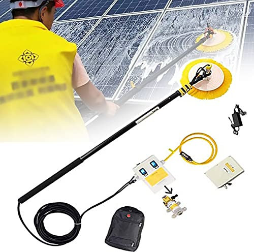 3,5/5,5/7,5 M Spazzola Rotante Pulizia del Pannello Solare, Detergenti Pannelli Fotovoltaici Elettrici, Strumenti Pulizia All'aperto Detergenti Finestre, con Batterie al Litio,5.5m