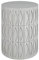 Beistelltisch grau rund ⌀ 45 cm Säulenform Betonoptik mit Muster Modern Deara