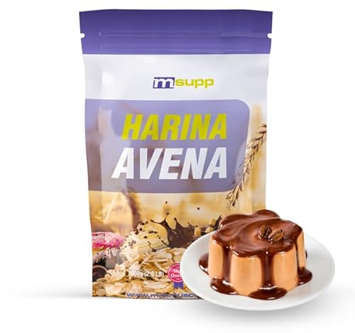 MM Supplements - Farina d'Avena - 1 kg - Fonte di Proteine ​​- Favorisce la Flora Intestinale - Soddisfa L'Appetito - Caffè Pannacotta