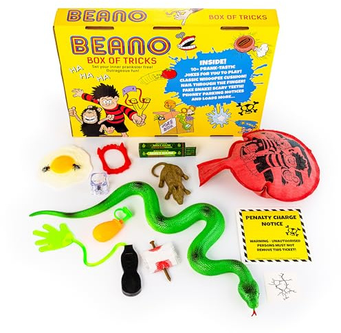 BEANO JOKE BOX OF TRICKS JOKE BOX 10+ PRANKS GIFT PRESENT