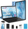Biegedy Tablette 10 Pouces Android 14 Tablettes 20Go RAM + 128Go ROM(TF Extensible 2To), Octa-Core, GMS Tablette Tactile, Widevine L1, WiFi 6, 5G+2.4G Wi-FI, Tablettes avec Clavier+Souris et Cas-Bleu
