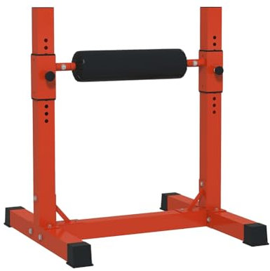 MegLob Hem Gym Split Squat Stand, Professional Single Leg Squat Roller, Justerbar höjdben Squat Stand, benstyrka Training Stand Rack, underkroppsspecialmaskin för squat,Red