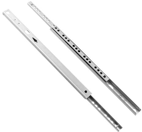 YZDKR Guías de cajones 1 par de Mini cajones deslizantes de 17mm de Ancho, Dos Secciones, guía de Bolas, rieles de Acero, herrajes for Muebles(246mm 10in)