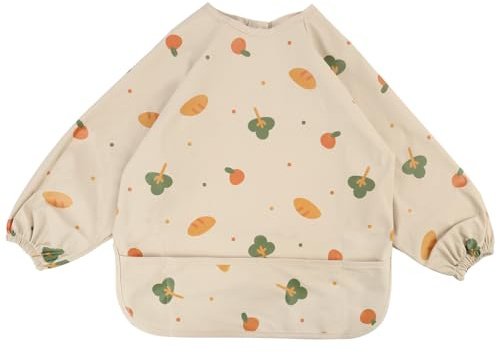 Wvxilyr Bavoir de Sevrage pour Bébé avec Manches Longues, Tablier bebe pour Manger, bavoir Manches Longues bebe, Bavoir Plateau Bebe, Imperméable et Facile à Nettoyer, pour Bébés de 6 Mois à 3 Ans