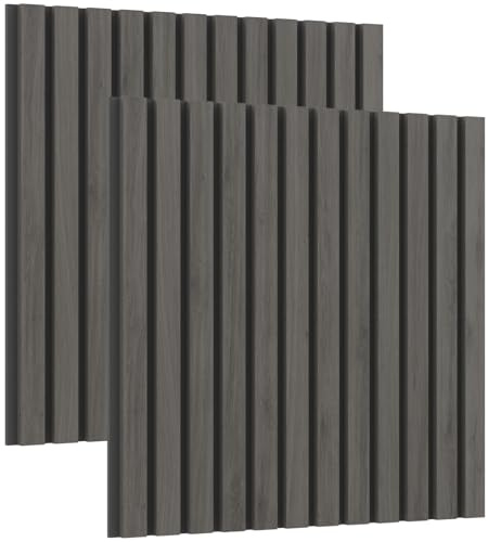 Pannelli acustici 3D, effetto legno, pannelli da parete come assorbitore acustico e rivestimento da parete, 60 x 60 cm, pannelli decorativi per soggiorno e ufficio, facile da pulire, design moderno