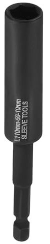 QUARKZMAN Bussole per Avvitatore 10mm Metro Profonda Metriche Attacco Esagonale 1/4 Extra Lunghe a 6 punte da 4,3 (110 mm) Prese Chiavi a Bussola Acciaio CR-V Per Avvitatrici Elettriche