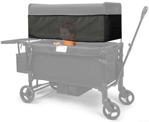 Rejilla ajustable transpirable para cochecitos, diseñada para un flujo de aire óptimo y protección solar (118 x 13 pulgadas)
