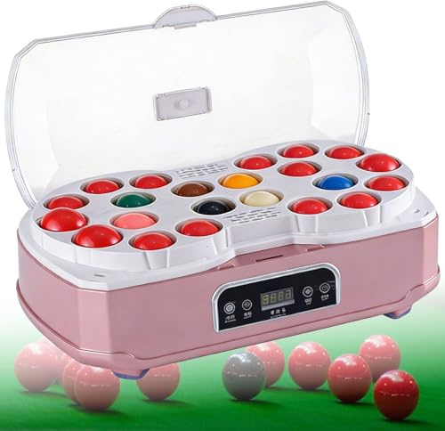 Biljardbollpolerare och rengöringsmaskin med LCD-skärm, torkfunktion och ullfilt för 22 snookerbollar, automatiskt poolbolls-rengöringssystem