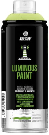 Montana Colors MTN PRO Pintura Luminiscente - Spray de Pintura, Brilla en la oscuridad ( packaging may vary)
