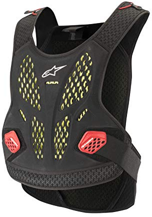 Alpinestars Sequence Chest Protector, Motorcycle Protection, Lightweight CE-Certified Body Armor, Soft Shell for High-Performance, XS/S, Anthracite/Red