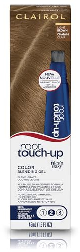 Clairol Root Touch-Up Semi-Permanent Hair Color Blending Gel, 6 Light Brown| Blend Minor Gray Hair | Gradually Fades with Washing | Pack of 1