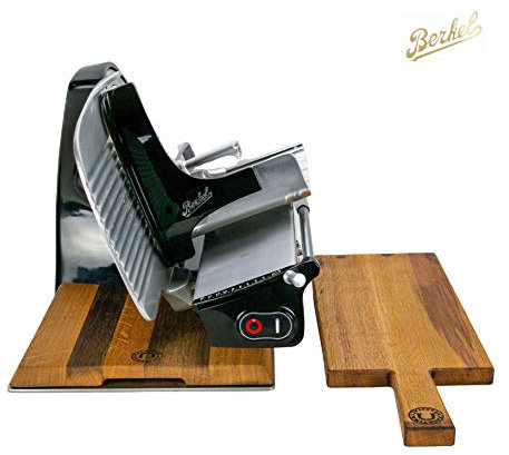 Palatina Werkstatt ® Bundle | Berkel – skivmaskin Home Line 250 – svart, ny modell 2022 + serveringsbräda + träbräda VK: 949,– €