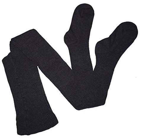 Weri Spezials Damenstrumpfhose Wolle - Strumpfhose mit Doppelkompfortzwickel 1:1 Rippe. Die Ware auch in Kurz Größen. Kurz Größen sind für Körpergröße bis 164 cm. geeignet. (56-58 K, Anthrazit)