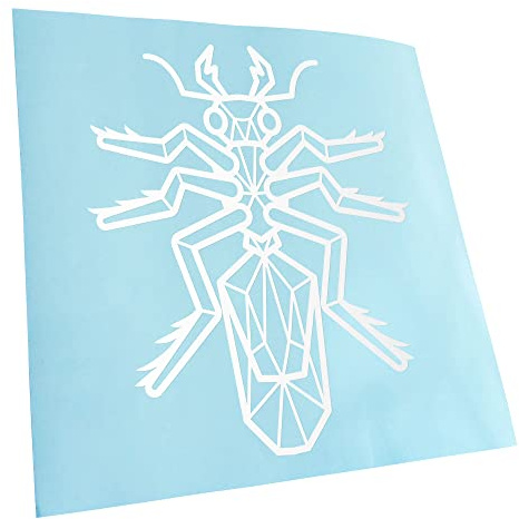 Kiwistar - Autocollant - Fourmis Polygon - blanc - G24 - Pour voitures, vélos, véhicules, motos, cyclomoteurs, tuning, vitres arrière