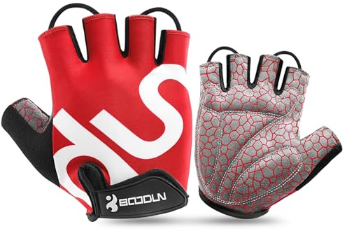 KONVINIT Guantes MTB Dedo Corto Hombre y Mujer Verano, Guantes de Bici Carretera con Agarre Antideslizante y Correa Ajustable para Máximo Confort XL