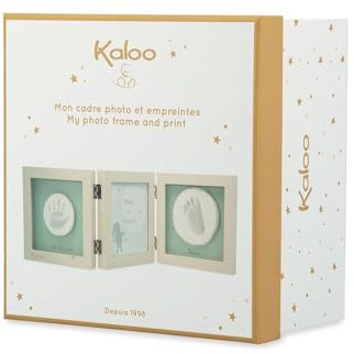 Kaloo - Rêves De Douceur - Meine Baby-Fotorahmen und -Abdrücke - Abdruck-Set aus Ton - Einfach zu Benutzen und Sauber - Geburtsgeschenk - Beige, K220001