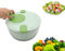 Large Salad Spinner, 4L Vegetable Dryer PP Salad Spinner, Manual Lettuce Spinner & Fruits Vegetable Washer Dryer, Multifunction Salad Drainer Bowl, Tastier Salads, for Home Kitchen Green