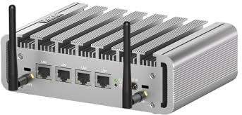 VENOEN Firewall PC 2.5Gbe, Mini-PC-Router, Netzwerkgerät, Alder Lake-N100, 4 Port i225 LAN, Barebone, DDR5 RAM, M.2 SSD, HD, DP, WiFi, BT, Micro Computer, W 11/Linux, Auto Power On, Kleiner Server