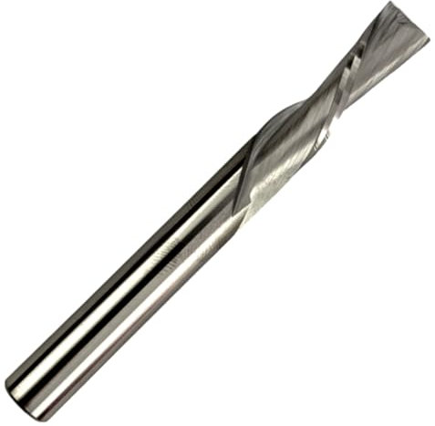 Rennie Tools - 12mm x 32mm Flute x 12mm Shank (Extra Long Shank) Solid Carbide Down Cut 2 Flute Spiral Router Bit / Cutter For Soft & Hard Woods, MDF, Laminated Plywood, Particle Board Etc.