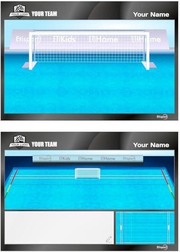 ETISPORT Lavagna Tattica per Portiere di Pallanuoto. Personalizzata con Nome, Logo o Club. Doppia Faccia, Pennarelli Cancellabili a Secco. 30,5 x 20,5 cm