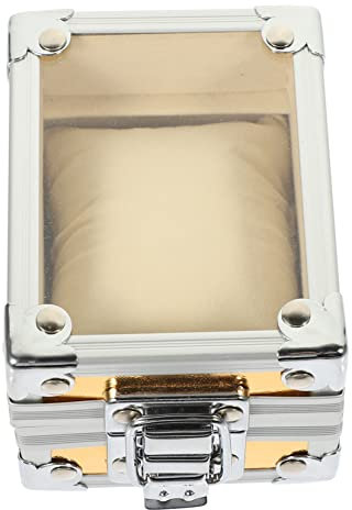 GALPADA Edelstahl Uhrenbox Mit Transparentem Deckel Modische Aufbewahrung Für Armbanduhren Und Schmuck Praktischer Uhrenhalter Für Herren Und Damen Langlebig Und Vielseitig Für Zuhause Und