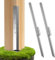 2 Pack Fence Post Repair Stakes - Repair Kit for Damaged Posts - Anchor for Stability - Spikes to Fix Broken Wood Fences